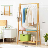 Thumbnail for Cloth Rack Garment Rack Bamboo Clothes stand with Coat Rack - The Shopsite