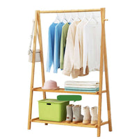 Thumbnail for Cloth Rack Garment Rack Bamboo Clothes stand with Coat Rack - The Shopsite