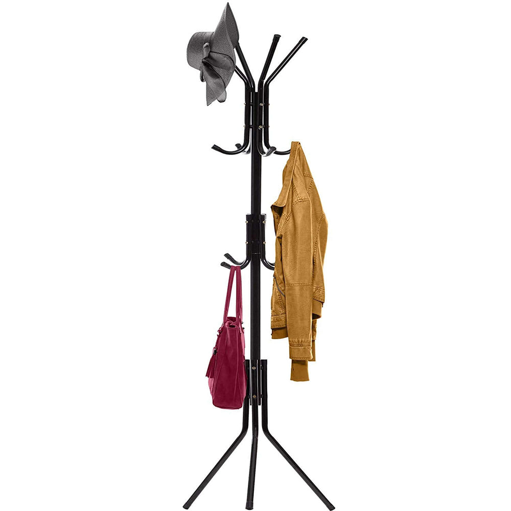 Coat rack stand in entryway setting