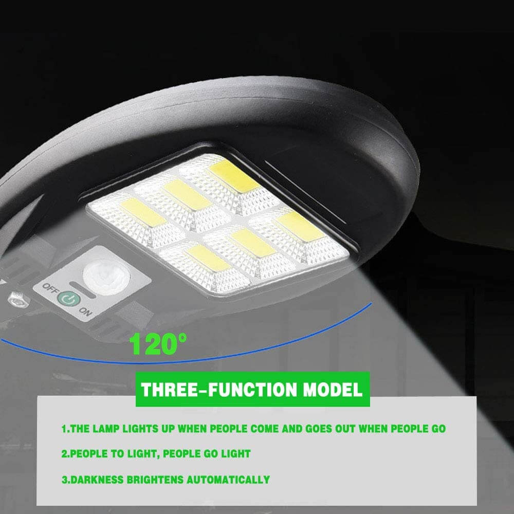 4 x LED 72 COB Solar Powered PIR Motion Sensor Security Wall Lights - The Shopsite