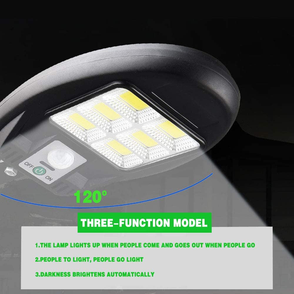 LED 72 COB Solar Powered PIR Motion Sensor Security Wall Lights
