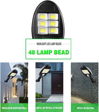 Thumbnail for 4 x LED 72 COB Solar Powered PIR Motion Sensor Security Wall Lights