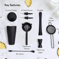 Thumbnail for Cocktail shaker set with liquor pourers