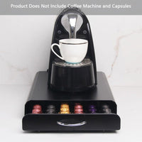 Thumbnail for Nespresso Coffee Capsule Organiser Shelf Tray for 36 Pods Dolce Gusto Matte Black Pod Holder
