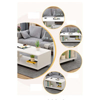 Thumbnail for Coffee Table 120cm with Wheels