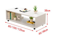 Thumbnail for Coffee Table 120cm with Wheels