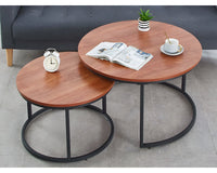 Thumbnail for 2 in 1 Round Nesting Coffee Table for Living Room