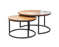 Thumbnail for 2 in 1 Round Nesting Coffee Table for Living Room