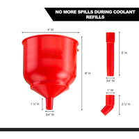 Thumbnail for Spill Proof Car Radiator Coolant Filling Funnel Kit