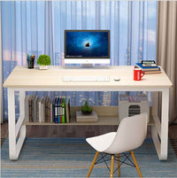 Thumbnail for White frame desk with sturdy metal legs