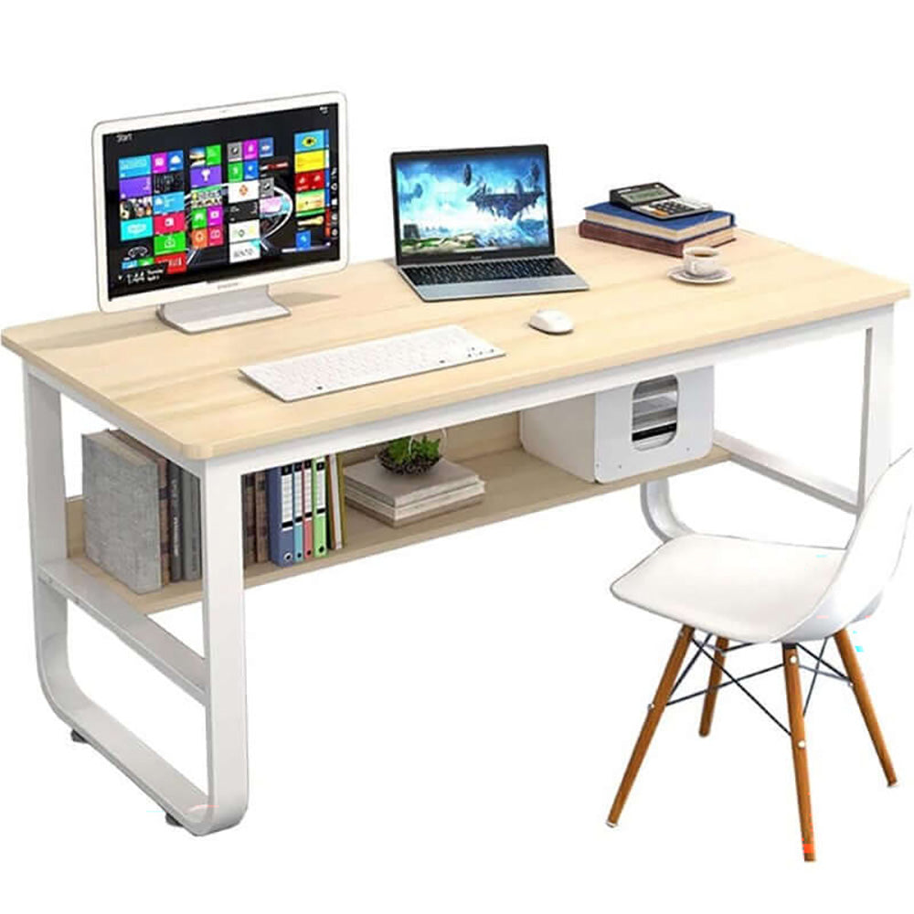 Computer desk table with clean modern design