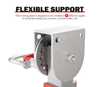 Thumbnail for 2 X Caravan Drop Down Corner Steady Legs Handle Steel Base