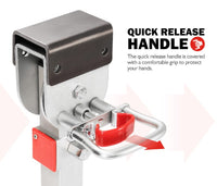 Thumbnail for 2 X Caravan Drop Down Corner Steady Legs Handle Steel Base