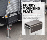 Thumbnail for 2 X Caravan Drop Down Corner Steady Legs Handle Steel Base