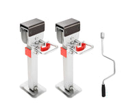 Thumbnail for 2 X Caravan Drop Down Corner Steady Legs Handle Steel Base