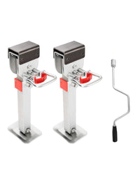 Thumbnail for 2 X Caravan Drop Down Corner Steady Legs Handle Steel Base