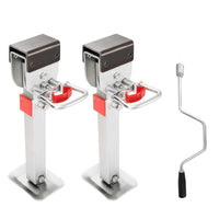 Thumbnail for 2 X Caravan Drop Down Corner Steady Legs Handle Steel Base