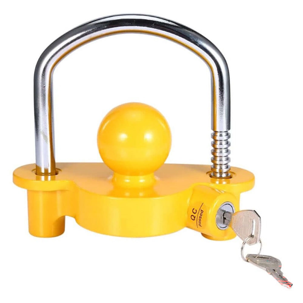 Trailer lock installed on trailer hitch