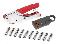 Thumbnail for Tool Coax Rg59 Rg6 F Connector Fitting Crimper Cable Kit - The Shopsite