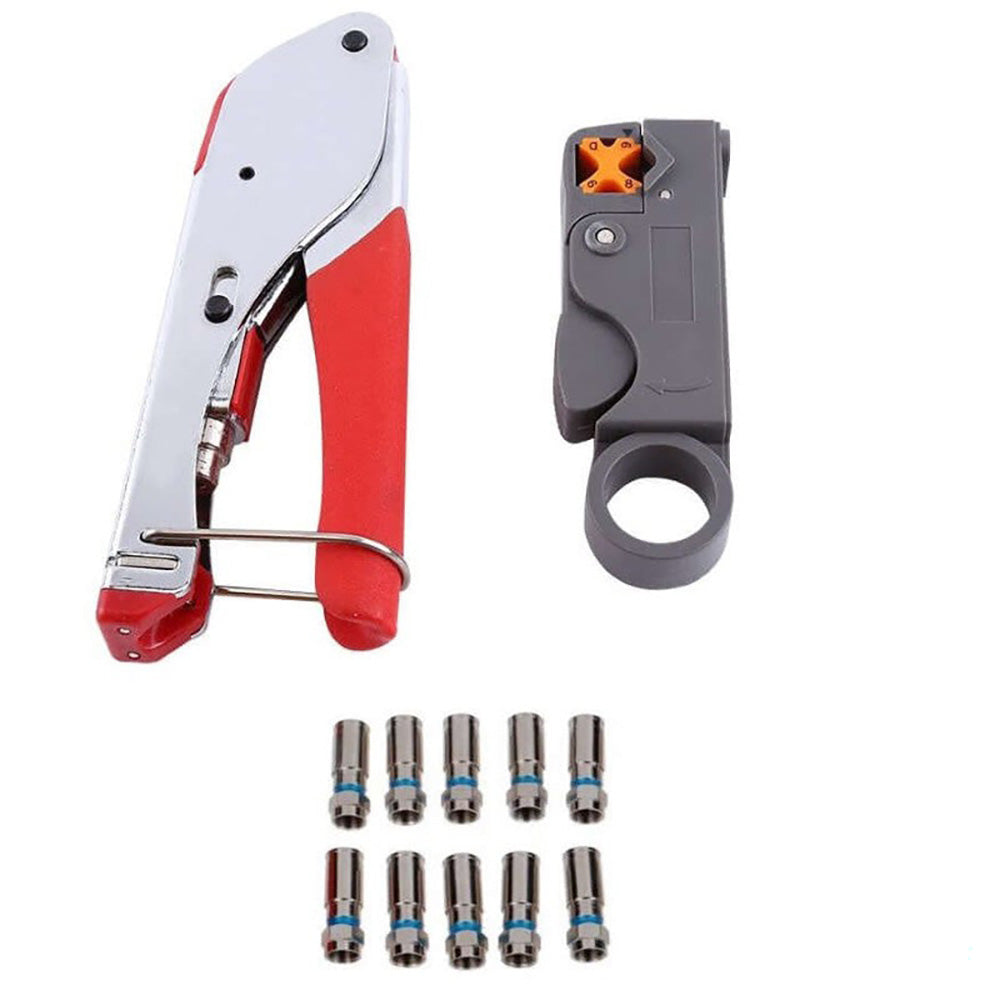 Wire stripper tool with adjustable head for RG58 cables