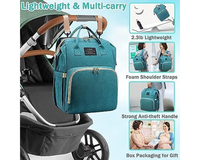 Thumbnail for 5 in 1 nappy bag in black with multiple compartments