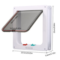 Thumbnail for Cat Door 4 Ways Round Lockable Pet Dog Flap Cat Door