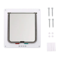 Thumbnail for Cat Door 4 Ways Round Lockable Pet Dog Flap Cat Door