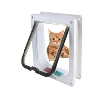 Thumbnail for Cat Door 4 Ways Round Lockable Pet Dog Flap Cat Door
