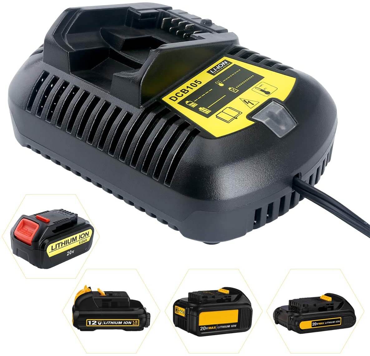 Battery Charger Dewalt Dcb105 12V - 20V Replacement - The Shopsite