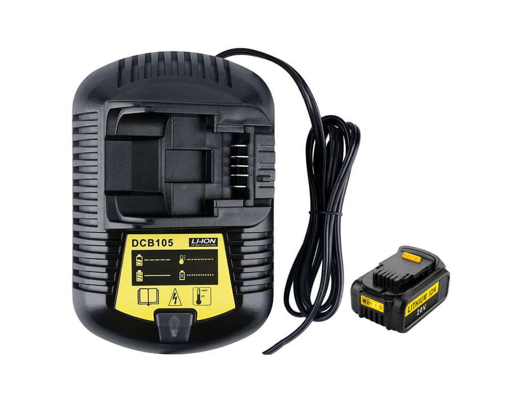 Battery charger with LED charging indicator