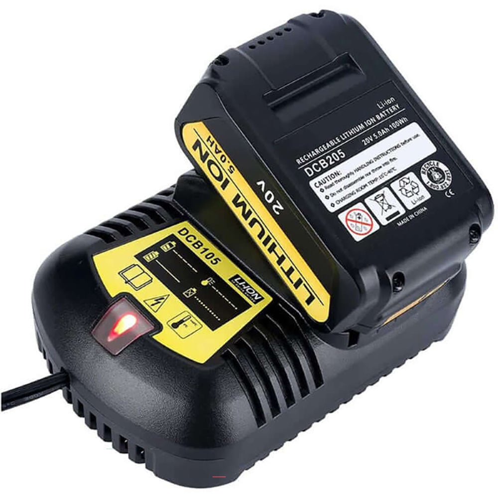 Battery charger for Dewalt DCB105 front view