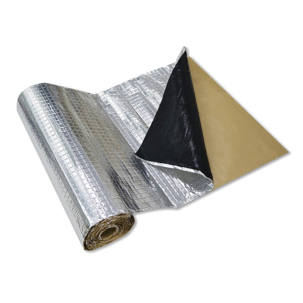 Car insulation mat covering engine bay