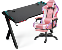 Thumbnail for Gaming Chair with Desk – RGB Gaming Chair Combo with Gaming Desk Table