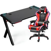 Thumbnail for black gaming desk with rgb