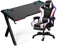 Thumbnail for Gaming Chair with Desk – RGB Gaming Chair Combo with Gaming Desk Table