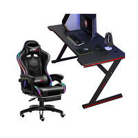 Thumbnail for Gaming chair and desk combo in modern gaming room