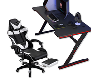 Thumbnail for Gaming desk and chair combo in gaming room setup