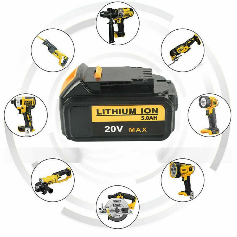 Battery For Dewalt DCB205 battery 5000mAh Replacement - The Shopsite