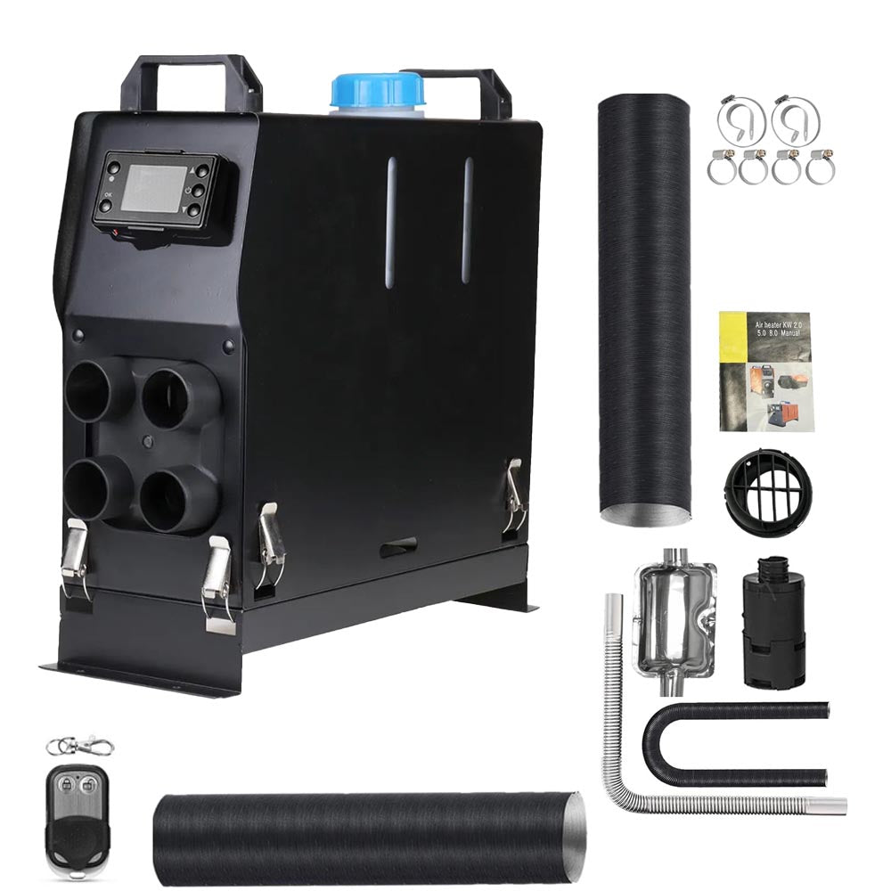 Diesel heater in workshop setting