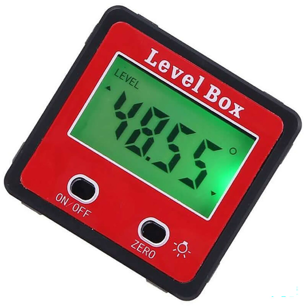 Digital angle finder with nylon and steel parts