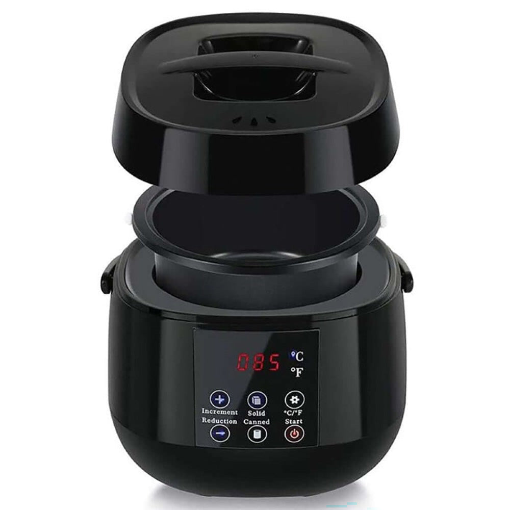 Wax heater showing power and voltage specifications