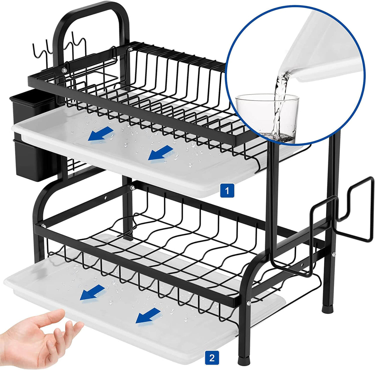 Dish Rack Dish Drying Rack 2 Tier
