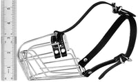 Thumbnail for Dog Muzzle Dog Muzzle Wire Basket Amstaff Pit Bull Metal Mask Adjustable Leather Straps - The Shopsite