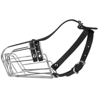 Thumbnail for Dog Muzzle Dog Muzzle Wire Basket Amstaff Pit Bull Metal Mask Adjustable Leather Straps - The Shopsite