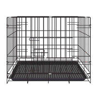 Thumbnail for Dog crate metal cage kennel 50cm black front view