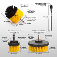 Thumbnail for Drill Brush Attachment Set Power Scrubber Brush Cleaning Kit 3pcs - The Shopsite