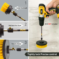 Thumbnail for Drill Brush Attachment Set Power Scrubber Brush Cleaning Kit 3pcs - The Shopsite