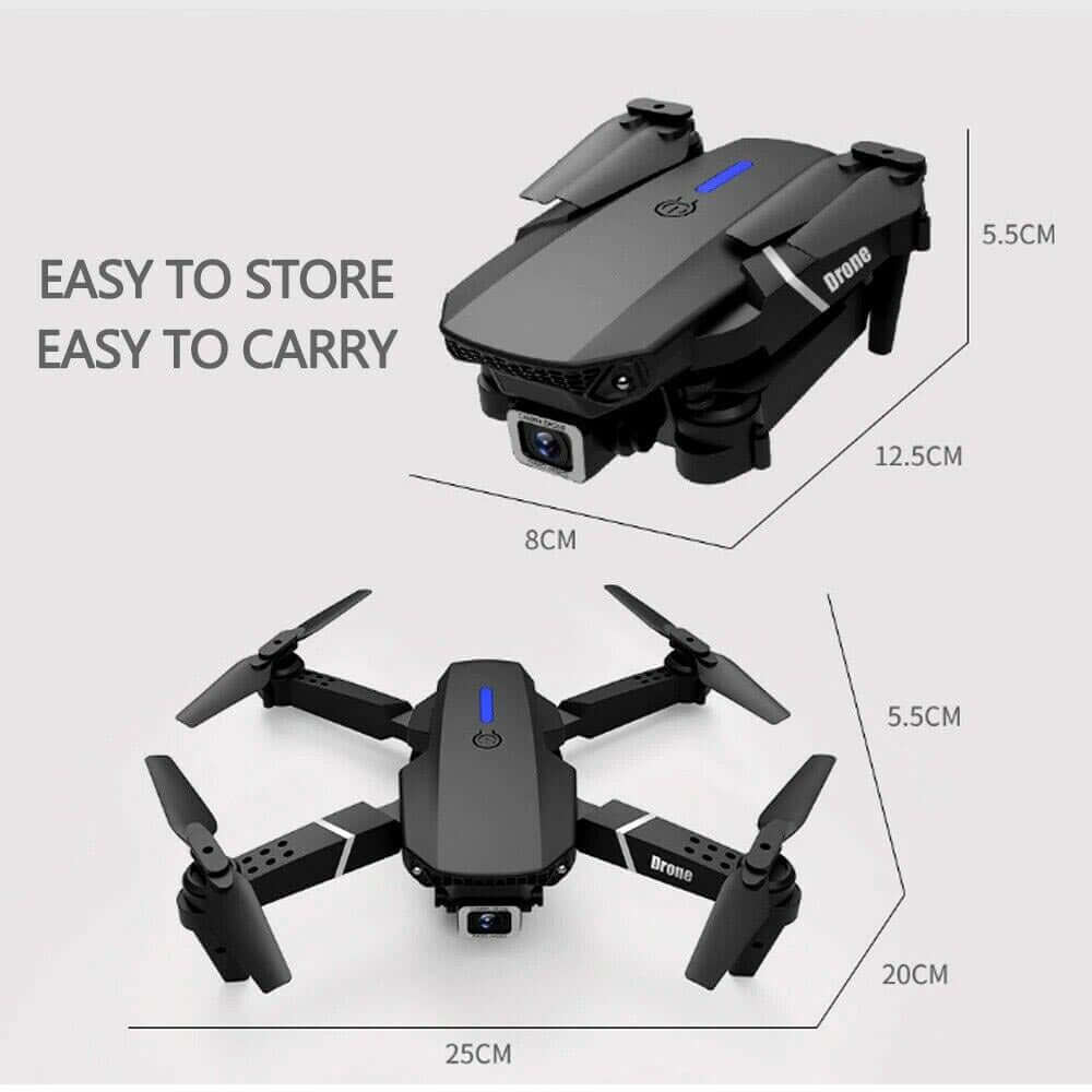 Drone with Camera Black 4K Professional HD Camera WIFI FPV RC Quadcopter Fordable Helicopter - The Shopsite