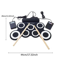 Thumbnail for Electronic 7 Pad Roll Up Drum Kit