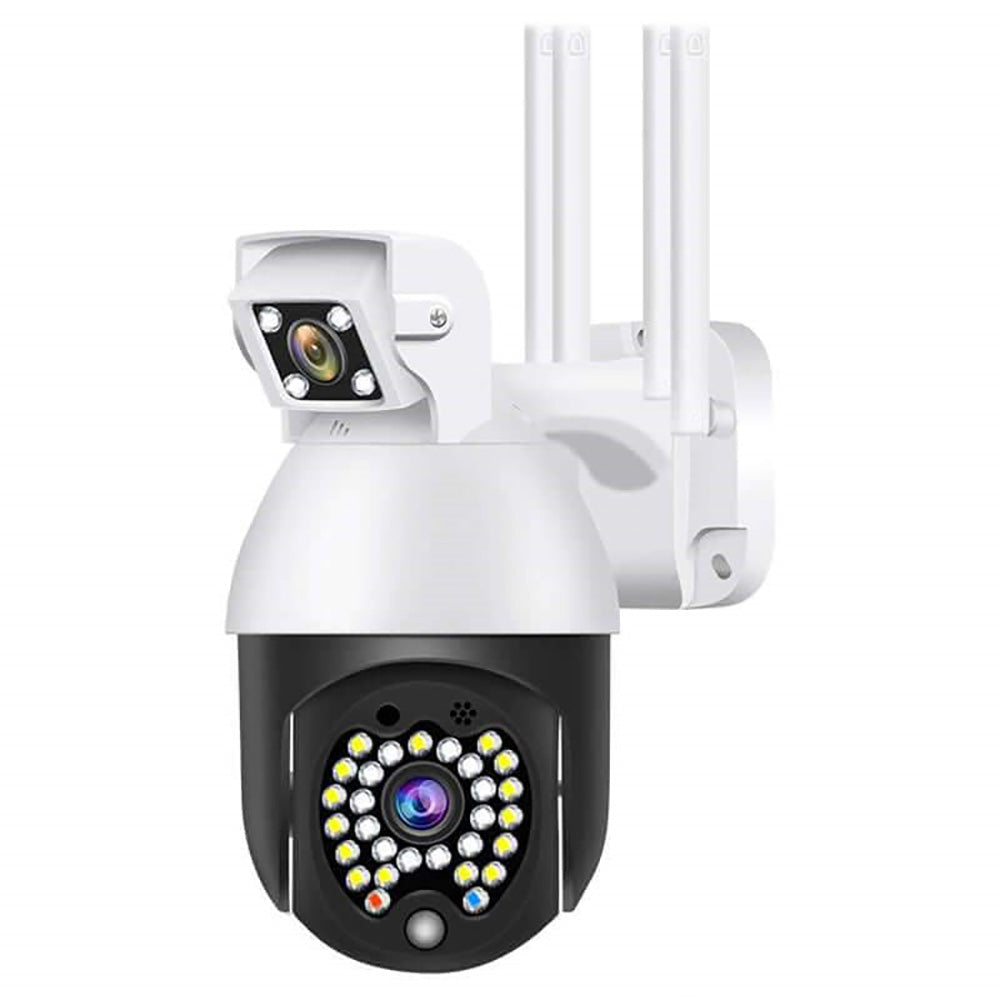 Camera with voice intercom speaker and microphone
